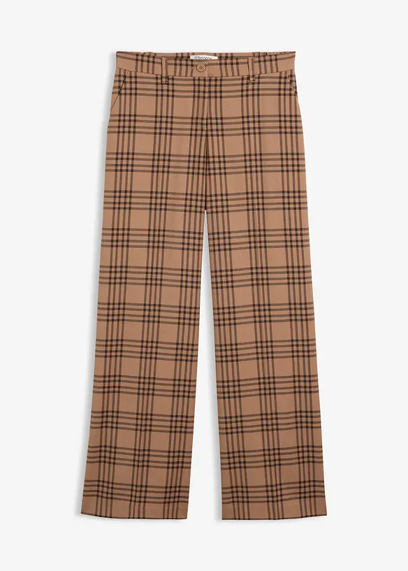 Pantalon large et doux &agrave; pinces, bonprix