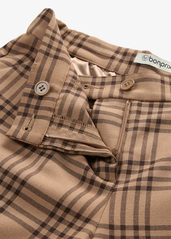 Pantalon large et doux &agrave; pinces, bonprix