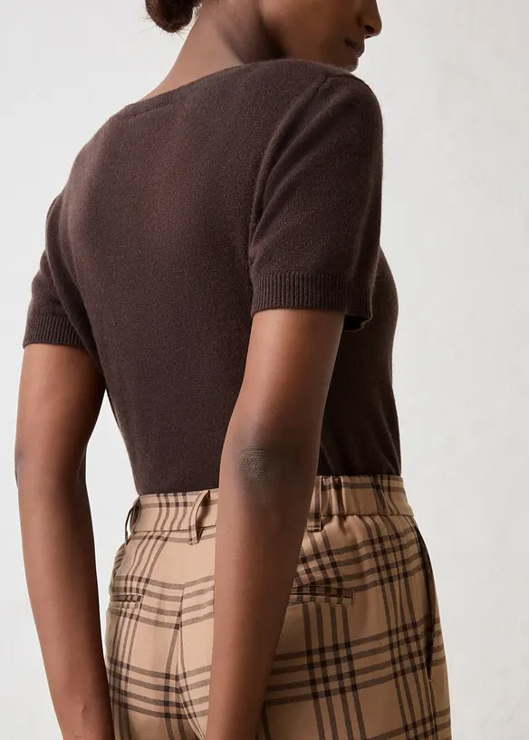 Pantalon large et doux &agrave; pinces, bonprix