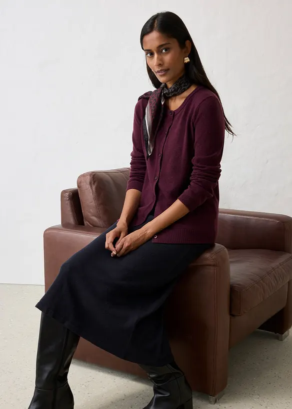 Strickjacke aus weichem Kaschmir-Mix mit Good Cashmere Standard&reg;, bonprix