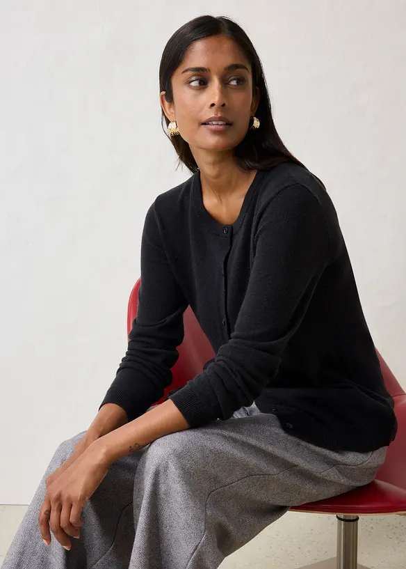 Strickjacke aus weichem Kaschmir-Mix mit Good Cashmere Standard&reg;, bonprix