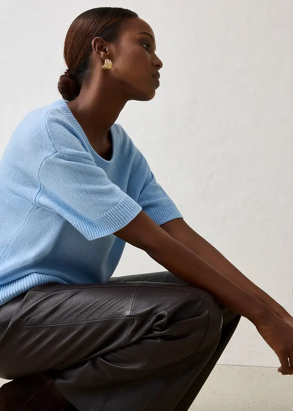 Pull oversize &agrave; manches courtes, bonprix