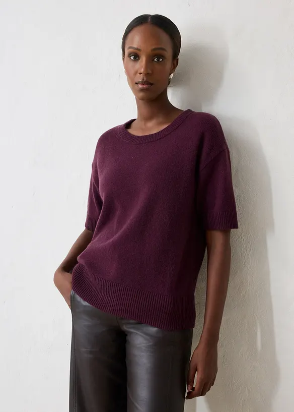 Pull oversize &agrave; manches courtes, bonprix