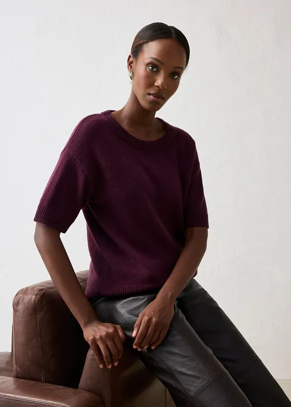 Pull oversize &agrave; manches courtes, bonprix