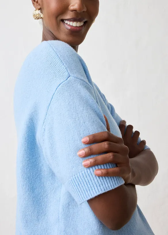Pull oversize &agrave; manches courtes, bonprix