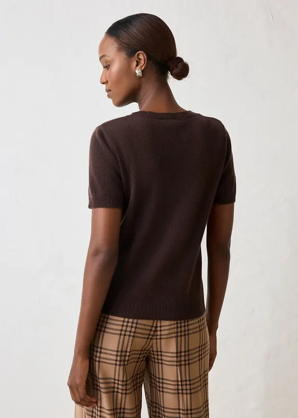 Pull manches courtes 100% cachemire, bonprix