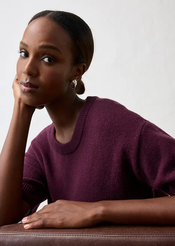 Pull oversize &agrave; manches courtes, bonprix