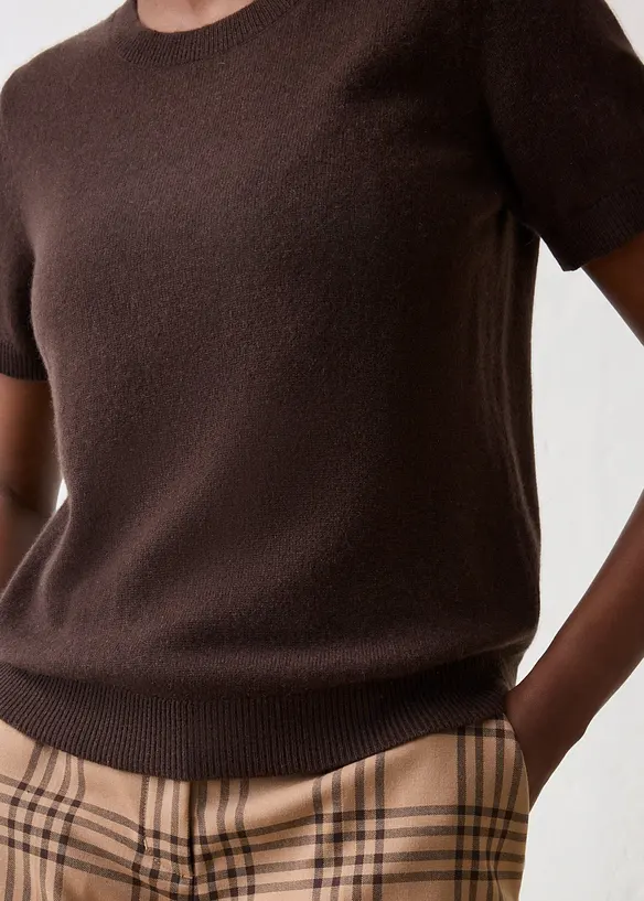 Pull manches courtes 100% cachemire, bonprix