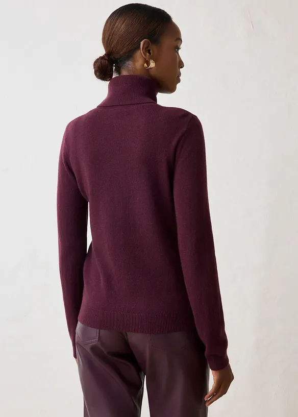 Pull col roul&eacute; doux avec cachemire Good Cashmere Standard&reg;, bonprix
