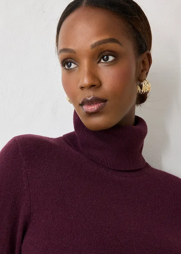 Pull col roul&eacute; doux avec cachemire Good Cashmere Standard&reg;, bonprix