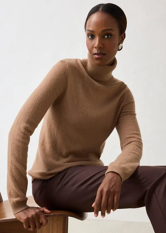 Rollkragenpullover aus weichem Kaschmir-Mix mit Good Cashmere Standard&reg;, bonprix