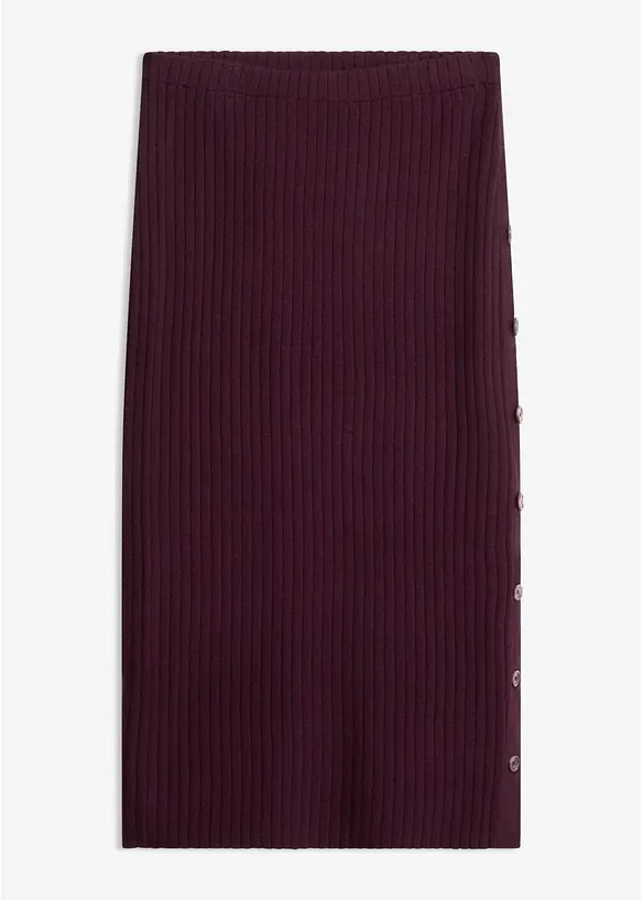 Strickrock mit Schlitz und Kn&ouml;pfen, bonprix