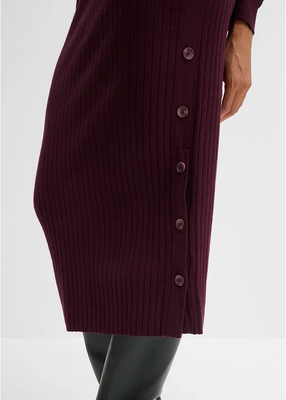 Strickrock mit Schlitz und Kn&ouml;pfen, bonprix