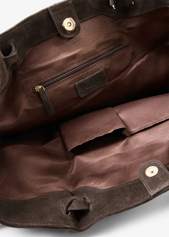 Shopper aus Veloursleder, bonprix