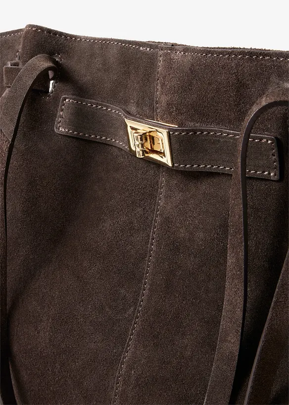 Shopper aus Veloursleder, bonprix