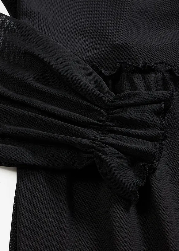 Jerseykleid aus feinem Mesh, bonprix