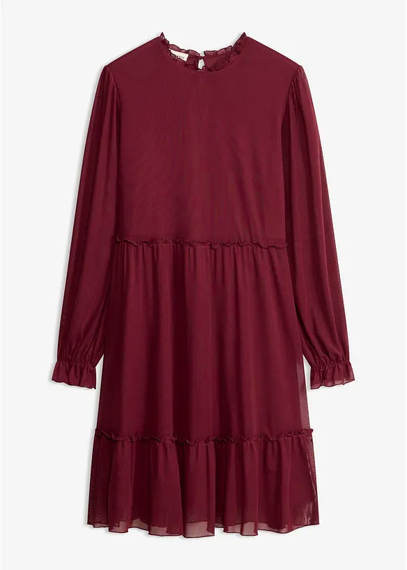 Jerseykleid aus feinem Mesh, bonprix