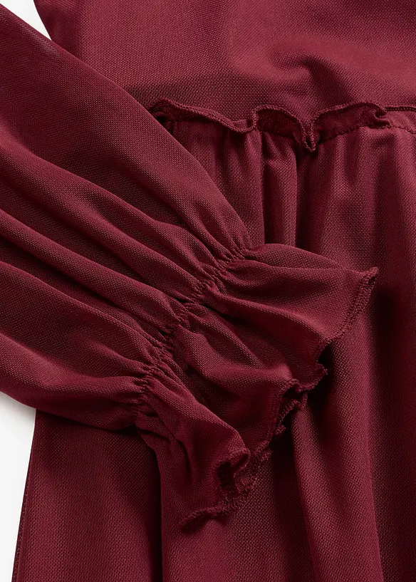 Jerseykleid aus feinem Mesh, bonprix