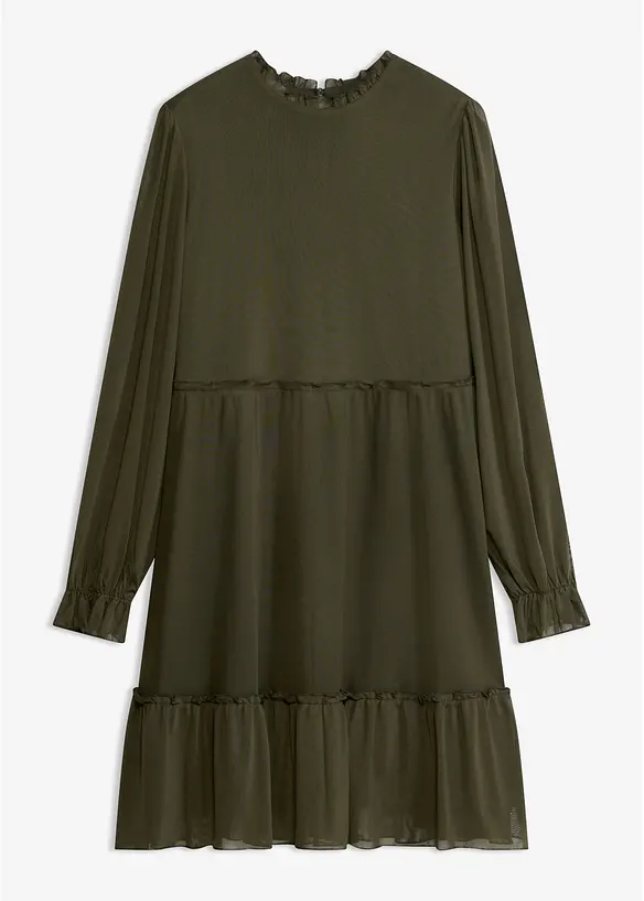 Jerseykleid aus feinem Mesh, bonprix