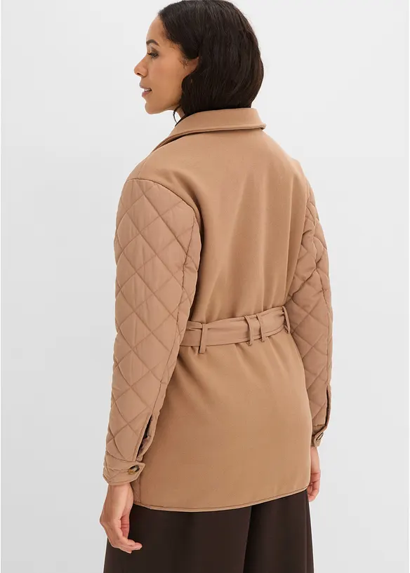 Leichte Steppjacke im Materialmix, bonprix