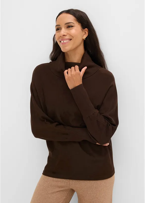 Rollkragenpullover aus Viskose-Mix, bonprix