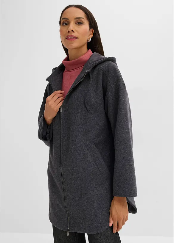 &Uuml;bergangsjacke, Wollimitat, bonprix