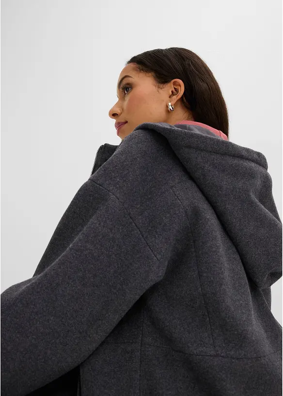 &Uuml;bergangsjacke, Wollimitat, bonprix