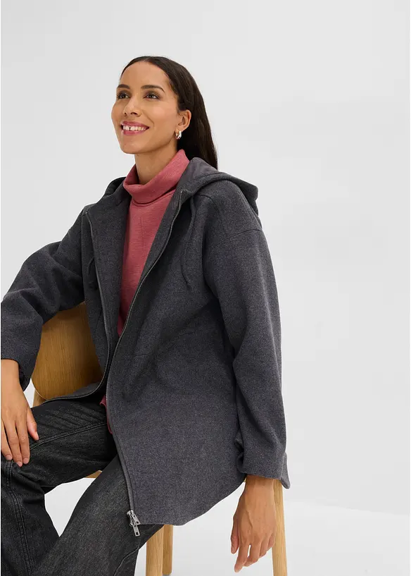 &Uuml;bergangsjacke, Wollimitat, bonprix