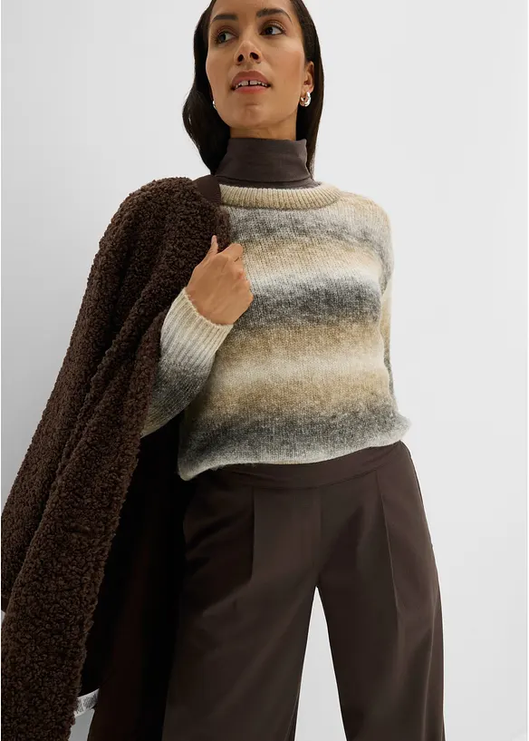 Strickpullover mit Wollanteil, bonprix