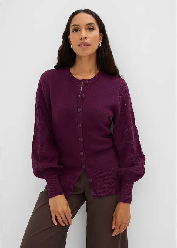 Ajour-Strickjacke, bonprix
