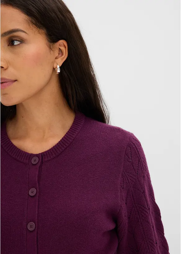 Ajour-Strickjacke, bonprix