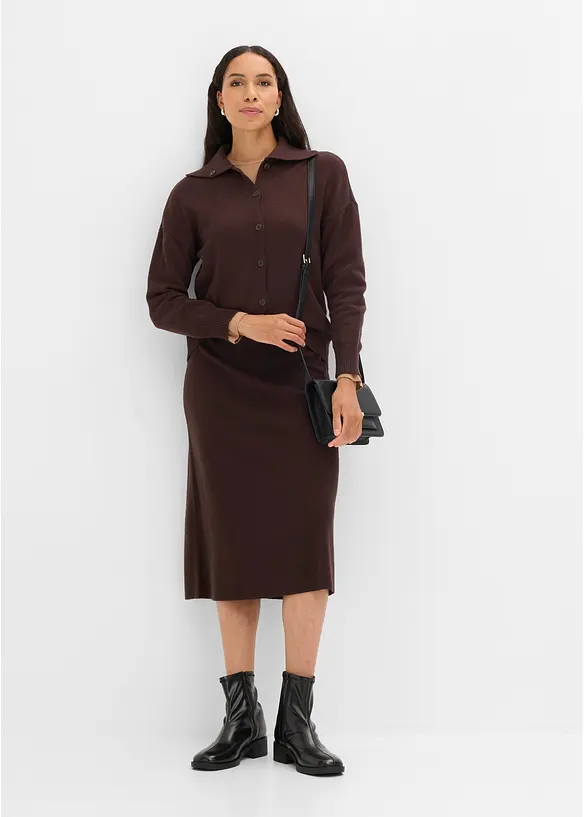 Lockere Strickjacke aus Viskose-Mix, bonprix