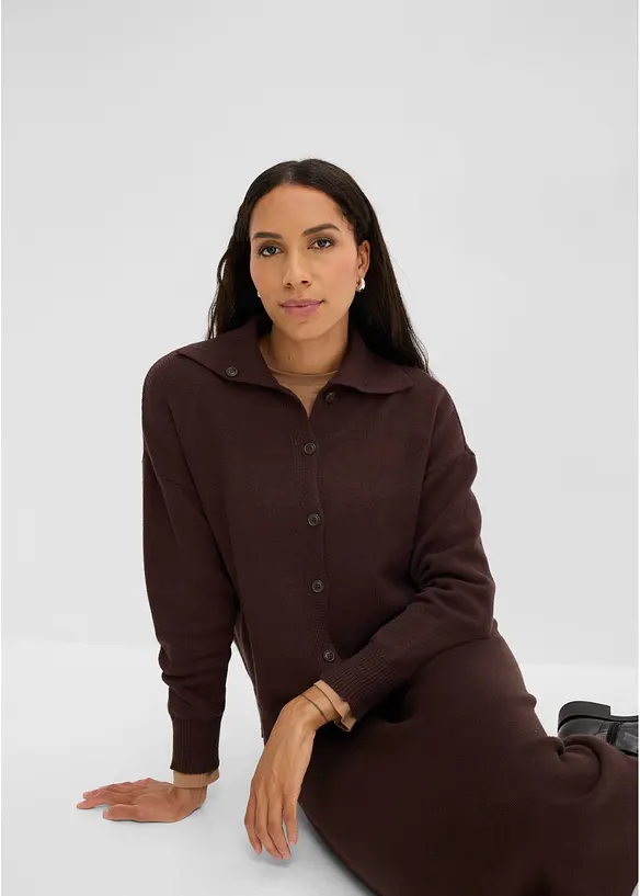 Lockere Strickjacke aus Viskose-Mix, bonprix