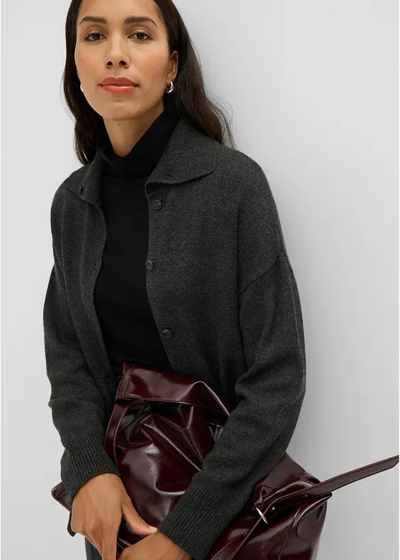 Lockere Strickjacke aus Viskose-Mix, bonprix