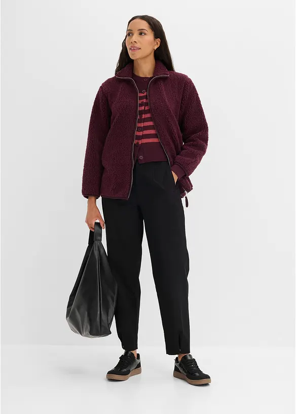 Sweat zipp&eacute; en sherpa, bonprix