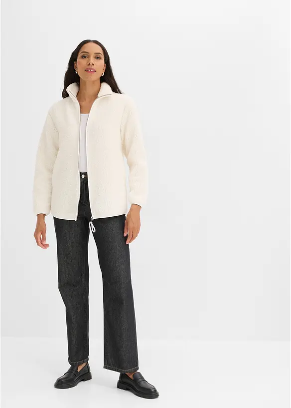 Sweatjacke aus Teddyfleece, bonprix