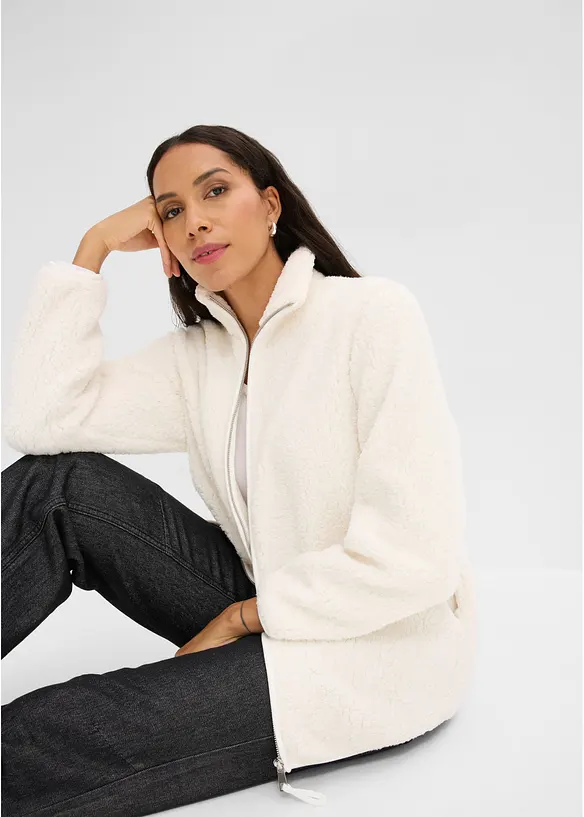 Sweatjacke aus Teddyfleece, bonprix