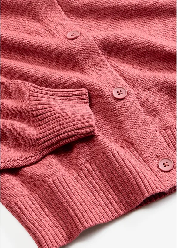 Gilet raccourci en maille de coton m&eacute;lang&eacute;, bonprix