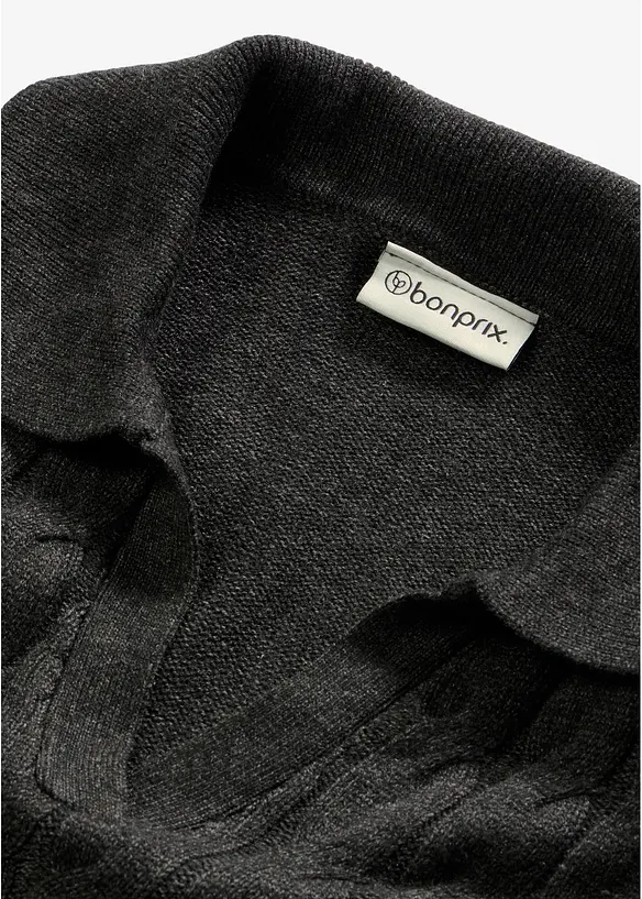 Oversize-Pullover in Zopfstrick, bonprix