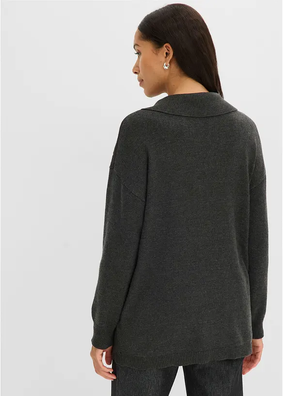 Oversize-Pullover in Zopfstrick, bonprix
