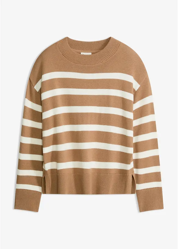 Oversize-Pullover aus Baumwoll-Mix, bonprix