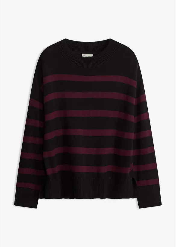 Oversize-Pullover aus Baumwoll-Mix, bonprix