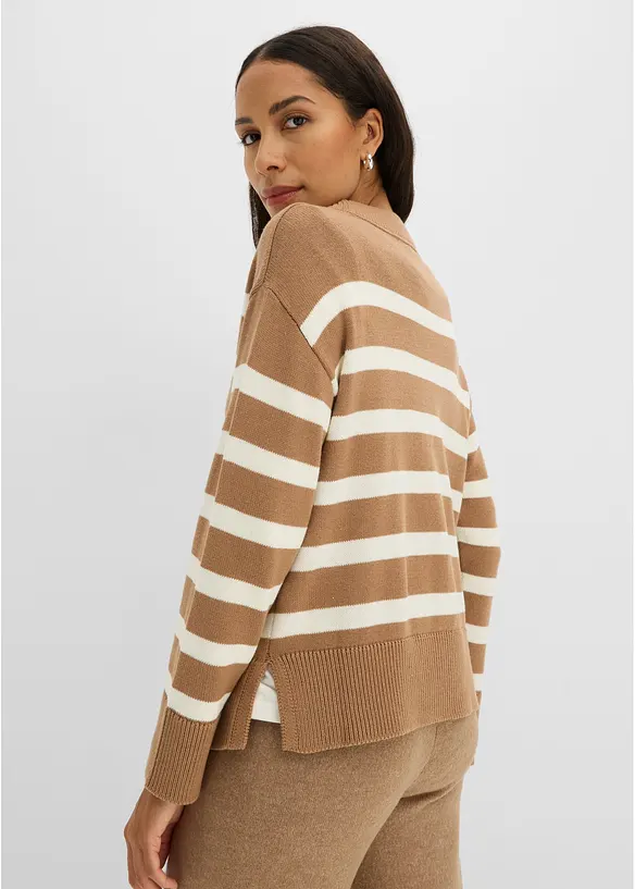 Oversize-Pullover aus Baumwoll-Mix, bonprix