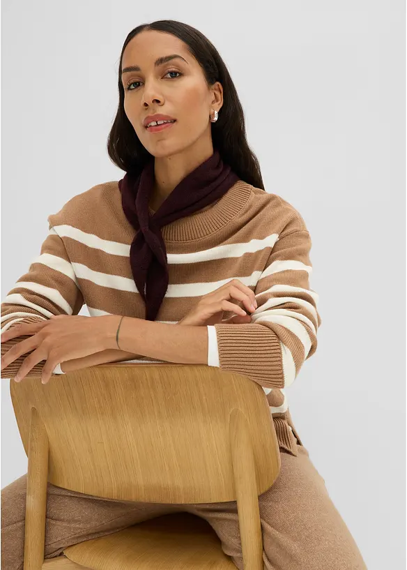Oversize-Pullover aus Baumwoll-Mix, bonprix
