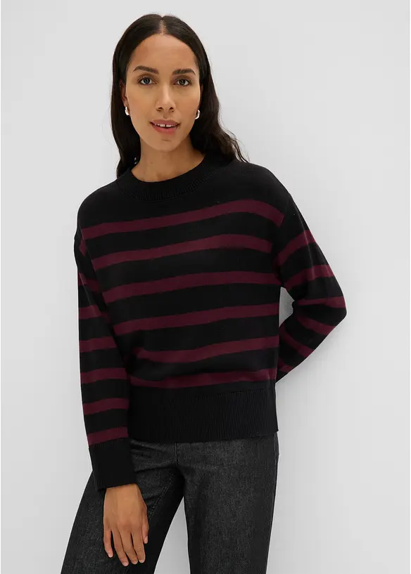Oversize-Pullover aus Baumwoll-Mix, bonprix