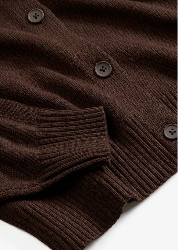 Verk&uuml;rzte Strickjacke aus Baumwoll-Mix, bonprix