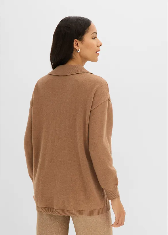 Oversize-Pullover in Zopfstrick, bonprix