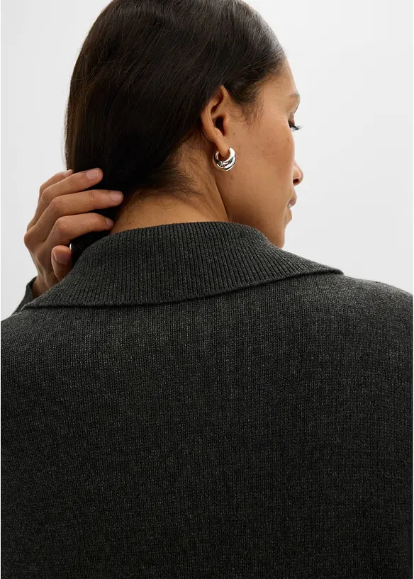 Oversize-Pullover in Zopfstrick, bonprix