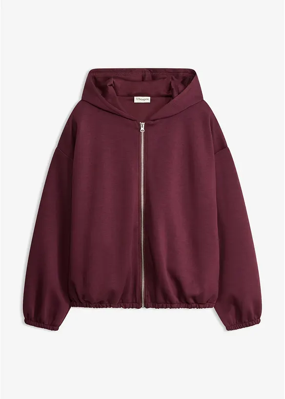 Kapuzen-Sweatjacke mit Ballonsaum, bonprix