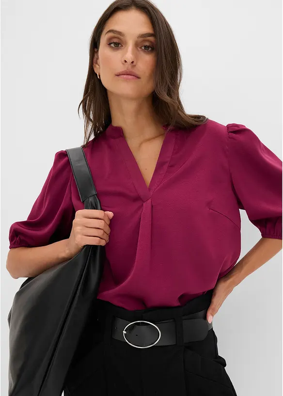 Blouse en satin fluide, bonprix
